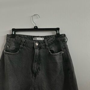 Zara Gray Black Jeans Size 8